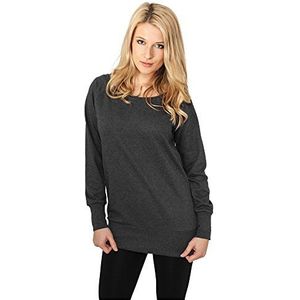 Urban Classics TB607 Sweatshirt voor dames, met ronde hals, grijs (charcoal 91), M