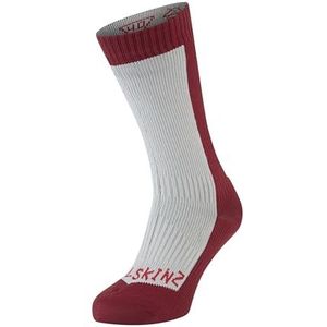 SealSkinz Waterdichte broek voor koud weer, halflang, heren, grijs/rood, medium