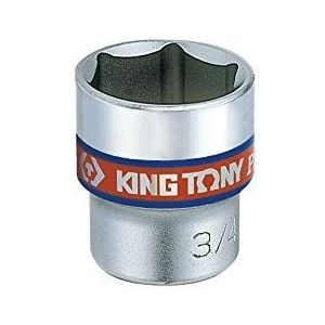 KING TONY 333530S Chrome Vanadium Legering Staal 3/8"" Drive 6 Punt Inch Standaard Socket, 32 mm lengte, 15/16"" Maat, Pack van 8