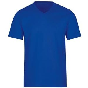 Trigema Heren V-hals Deluxe Katoen, blauw (Royal 049)., L