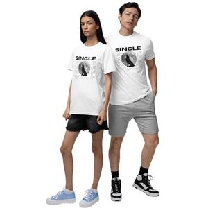 Republic of California Unisex URCTS019-XL-WH Single-Wolf-T-shirt, wit, XL, Wit, XL