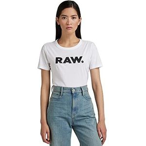 G-STAR RAW Raw. Graphic Slim T-shirt voor dames, wit (wit 4107-110), M