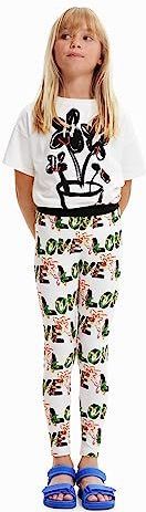 Desigual Legging met All Over Print Ecru