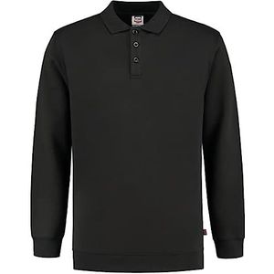 Tricorp 301016 Casual polokraag tailleband sweatshirt, wasbaar op 60 °C, 70% katoen/30% polyester, 280 g/m², zwart, maat L