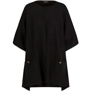 ApartFashion APART gebreide outfit voor dames, gebreid vest met aparte sjaalkraag, cardigan, zwart, normaal, zwart, S