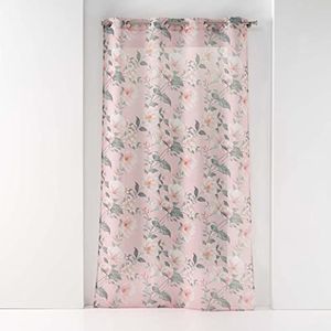 douceur d'intérieur, Alissia gordijn met ogen, 140 x 280 cm, gezandstraald, bedrukt, roze