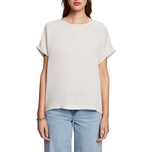 Esprit Collection T-shirt van materiaalmix, Pastel Grey, L