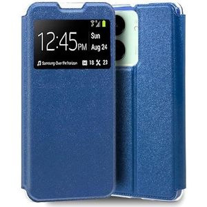 Cool Flip Cover beschermhoes voor Xiaomi Redmi 13C / Poco C65, glad, blauw