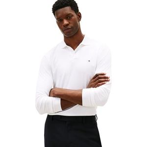 Tommy Hilfiger Heren L/S Vloeibaar Katoen REG Polo MW0MW37317 L/S Polo, Wit, XL, Wit (wit), XL