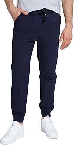 STHUGE - Chino - Marine - Tapered Pasvorm - Lang/maxi