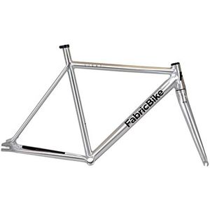 FabricBike Light - Fixie Bike Frame, Vast, Een snelheid, Aluminium frame en voorvork, 6 kleuren, 3 maten, 2.45kg. (Light Polished, S-50cm)