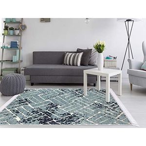 Homemania HALI-23335 tapijt Tile 3 bedrukt, modern, meerkleurig van stof, 80 x 120 x 0,1 cm