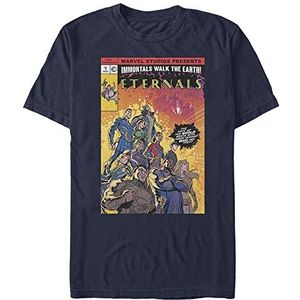 Marvel The Eternals - Halftone Cover Unisex Crew neck T-Shirt Navy blue S
