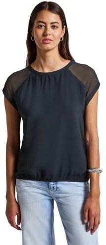 Street One - Blouseshirt - Zwart - Viscosemix