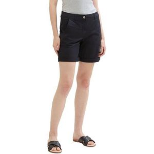 TOM TAILOR Dames bermuda jeans shorts, 14482 - Deep Black, 34
