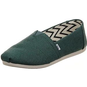 TOMS Alpargata platte slippers voor dames, stormy green heritage canvas, 38.5 EU