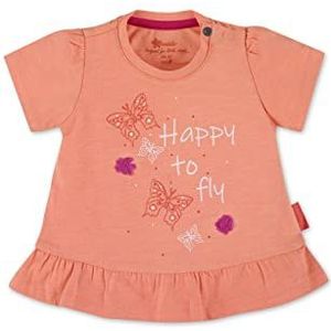 Sterntaler Baby-meisje korte mouwen vlinder T-shirt, koraalrood, 56 cm