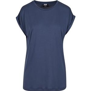 Urban Classics Dames T-shirt Ladies Modal Extended Shoulder Tee, lang gesneden T-shirt, verkrijgbaar in vele kleurvarianten, maten XS-5XL, Vintage blauw, S