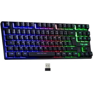 The G-Lab - Keyz Caesium TKL WL - Draadloos Gaming Toetsenbord, Compact Zonder Numeriek Toetsenbord, Spaanse Lay-out - Bluetooth RGB, Lange Batterijduur voor PC/PS4/PS5