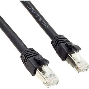 EFB RJ45 patchkabel S/FTP Cat8.1 LSZH ZWART 2,0m buitendiameter 8mm overdrachtsnormen 25Gbit 40Gbit
