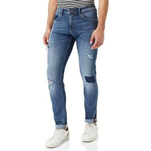 TOM TAILOR Denim Uomini Slim Piers jeans van biologisch katoen 1028366, 10123 - Destroyed Mid Stone Blue Denim, 29W / 32L