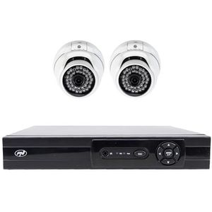 AHD videobewakingspakket PNI House AHD880, 8 kanalen, 5MP - DVR/NVR en 2 buitencamera's AHD25, 5MP, dome, IP66
