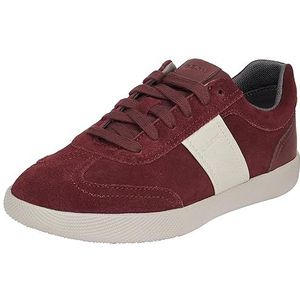 Geox U Rieti A Sneakers voor heren, Wine Lt Grey, 40 EU