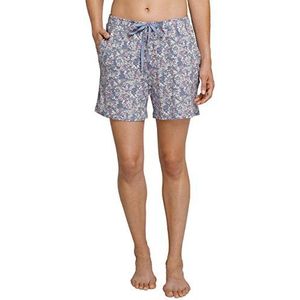 Schiesser Mix & Relax jerseybroek voor dames, korte pyjamabroek, blauw (jeansblauw 816), 46 NL