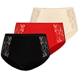 TEYLI Broekje 'Loren'  crème / rood / zwart