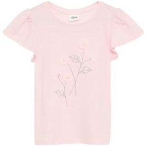 s.Oliver Metallic Garen Borduurwerk Bloemen Shirt, Lichtroze, 104/110 cm