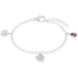 Princess Lillifee Armband Arm juwelen, met Zirconia synth., 12+2 cm, Roze, Lieveheersbeestje, Geleverd in een juwelen geschenkverpakking, 9082414