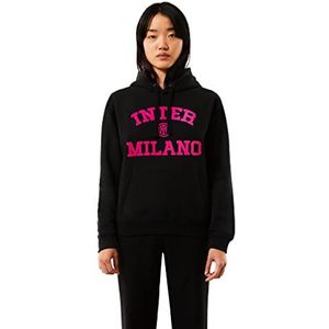 FC Internazionale Milano S.p.A. Inter sweatshirt met capuchon voor dames, officieel inter-product, collectie Back to Stadium, Nero