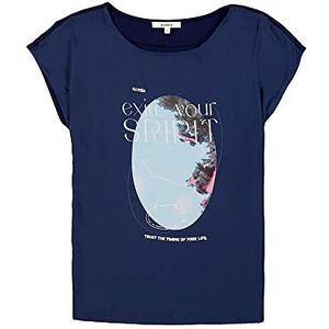 Garcia Dames T-shirt met korte mouwen, Navy Peony, XS