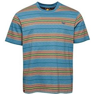 Superdry Vintage Textured Stripe Tee M1011541A Pottery Blue Stripe 3XL Heren, Pottery Blue Stripe, 3XL