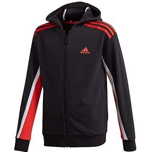 Adidas B Bold FZ HD sweatshirt, kinderen, zwart/roalre, 116 (5/6 jaar)