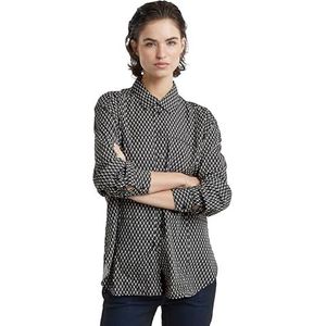 BF Pintuck Shirt met lange mouwen, meerdere kleuren (Dk Black Raw Net D25226-d726-g873), L