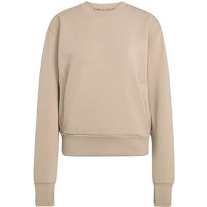 adidas Mujer D4T Workout Warm Up Crew Neck, chalky brown, S