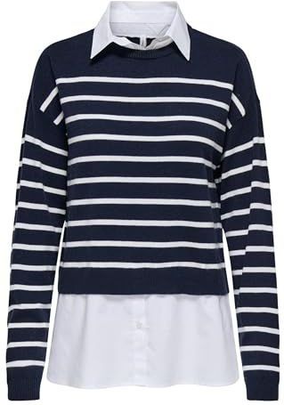 ONLY - ONLPayson - Trui - Blauw/Wit - Gestreept