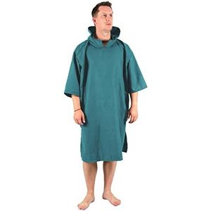 Lifeventure - Compacte Luierbadjas - Blauwgroen - Microvezel Poncho met Capuchon