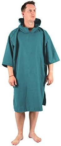 Lifeventure - Compacte Luierbadjas - Blauwgroen - Microvezel Poncho met Capuchon
