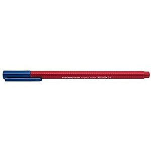 Staedtler 323-29 viltstift Triplus kleur driehoekig in kartonnen etui, uitwasbaar, ongeveer 1 mm, 10 stuks, karmijnrood