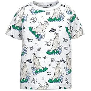 NAME IT Jongens Nmmjoe Ss Top Pb Shirt met korte mouwen, lichtgrijs gem., 104 cm