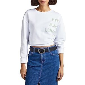 Pepe Jeans Dames Alanis Sweater, Wit (Wit), L, Wit (wit), L