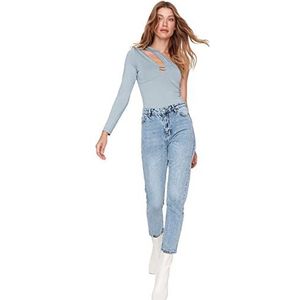 Trendyol Dames Bootcut & Flared Jeans, blauw, 38, Blauw, 64