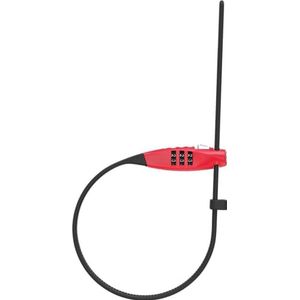 ABUS Combiflex TravelGuard kabelslot - slot voor het beveiligen van helm, kinderwagen, ski's en bagage - 75 cm kabellengte - met cijfercode - rood