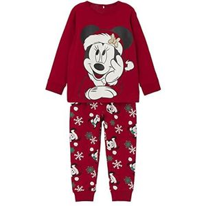 NAME IT Girl's NMFORINIS Minnie LS NIGHTSET WDI Slaappak, Jester Red, 92