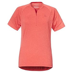Schöffel Dames Shirt Auvergne L, geurremmend fietsshirt, sneldrogend functioneel shirt met zakken, georgia peach, 42