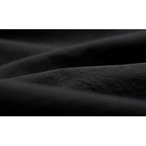 L1NK STUDIO Beddengoed 150 x 220 cm - dekbedovertrek katoen 100% (percal 200 draden) voor bed 90 cm Uni eenkleurig Negro
