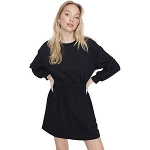 Trendyol Dames Mini Shift Regular Gebreide Jurk, marineblauw, XS