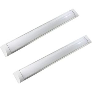 Jandei - 2x slanke LED-strips met geïntegreerde LED-strips, lampen voor werkruimtes, industriële ruimtes, woningen (koud wit 6000K, 120)